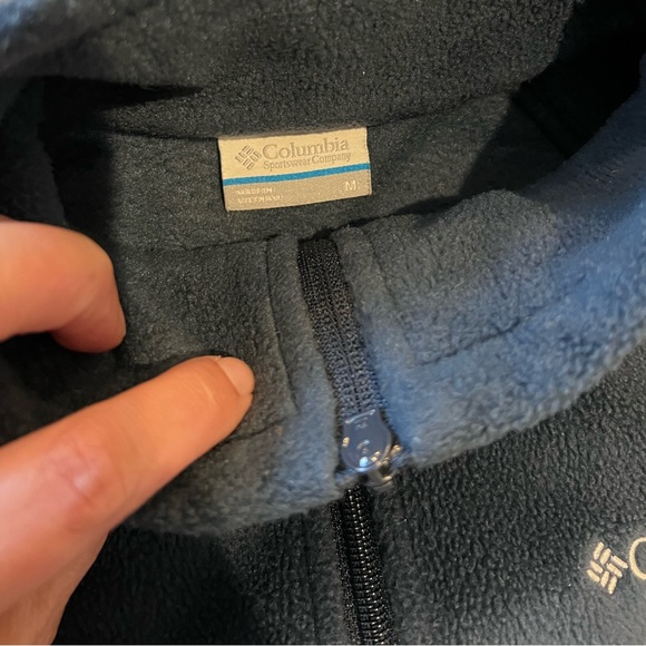 Womens Blue Columbia Fleece Full Zip Jacket Size Medium - Picture 7 of 8